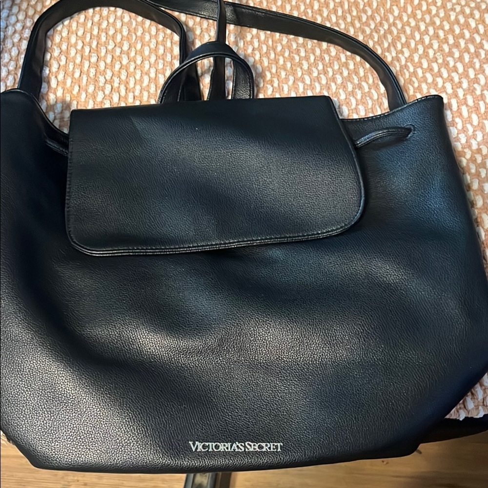 Victoria's Secret Black back pack bag.